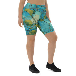 Brilliant Leaf - Long Yoga Shorts