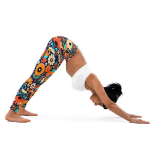 Cosmic Blooms - Athletic Yoga Leggings