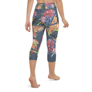 Abstract Botanicals - Yoga Capri Leggings