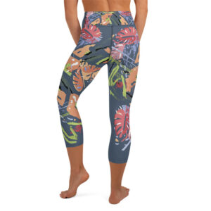 Abstract Botanicals - Yoga Capri Leggings