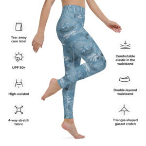 Blue Floral - Yoga Leggings